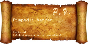 Pimpedli Verner névjegykártya